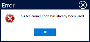 Fee Earner - How to Find an Inactive Fee Earner