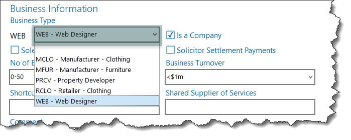 Business Types - How to Add