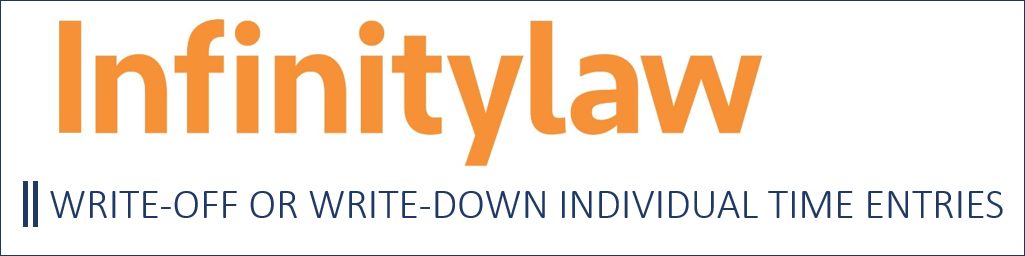 Write-Off - Individual Time Entry