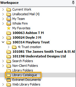 Library Catalogue - Document Explorer